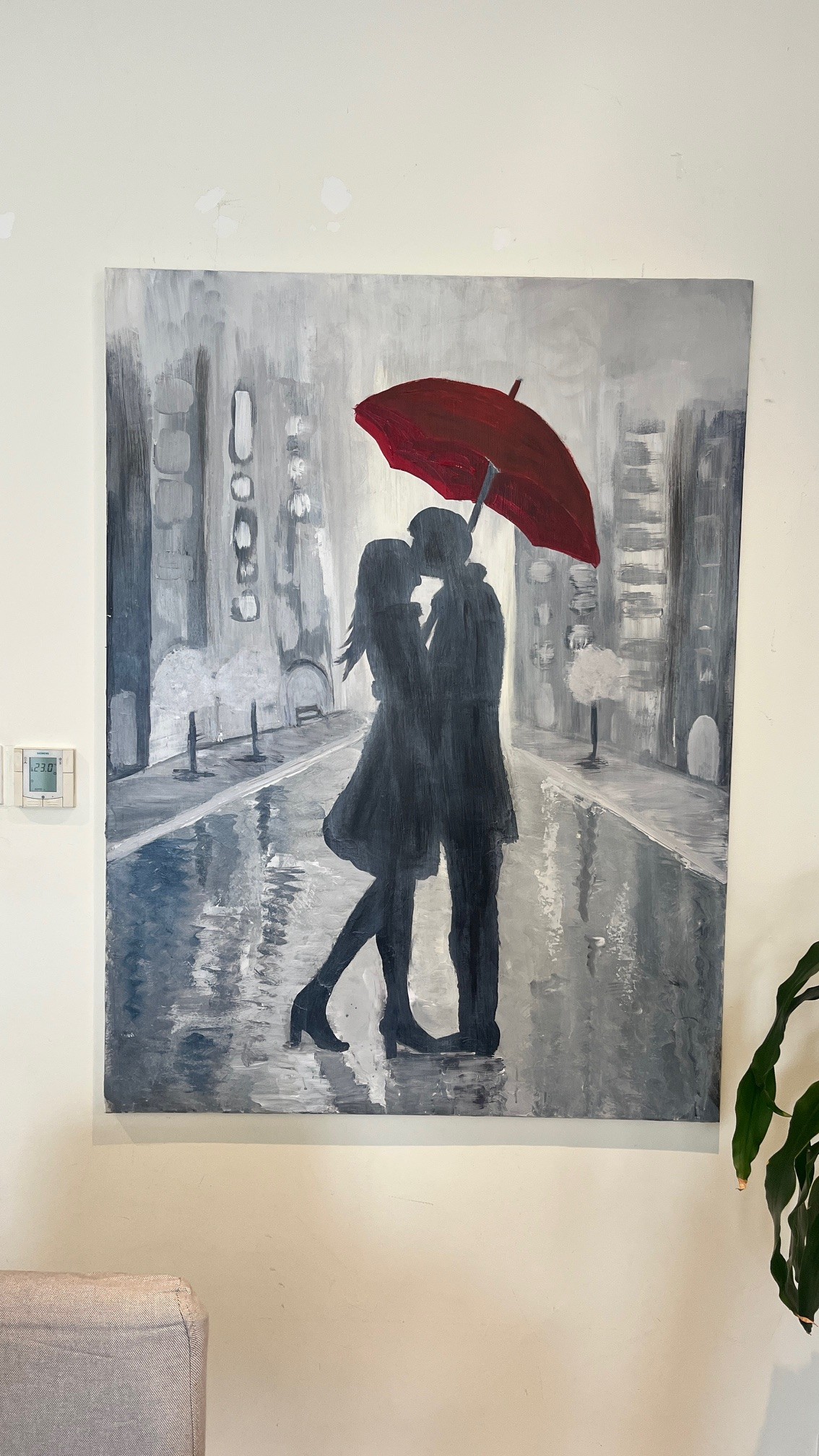 kissing in the rain